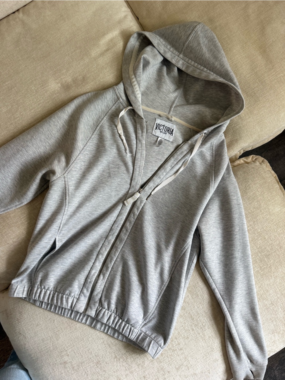 Women’s Victoria Secret Sport - Gray Hooded Zip Hoodie